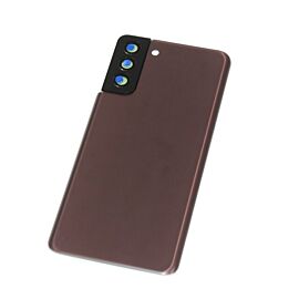 For Samsung Galaxy S21 Plus S21+ Housing Back Battery Cover + Camera Lens - Brown
