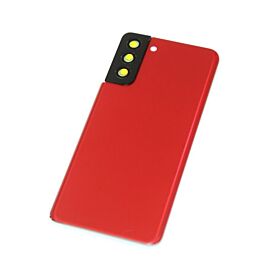 For Samsung Galaxy S21 Plus S21+ Housing Back Battery Cover + Camera Lens - Red