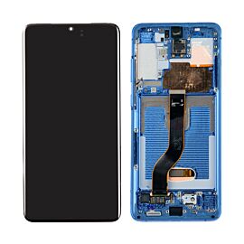 For Samsung Galaxy S20+ S20 Plus 5G G986 Super AMOLED Screen Assembly with Frame - Dark Blue