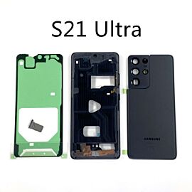For SAMSUNG Galaxy S21 Ultra 5G G998B G998F G998U G998W Housing Battery Back Cover + Middle Frame - Aluminum - Brown