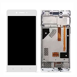 For OPPO F1 LCD Screen Assembly with Frame - White