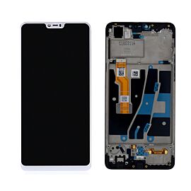 For OPPO F7 LCD Screen Assembly with Frame - White