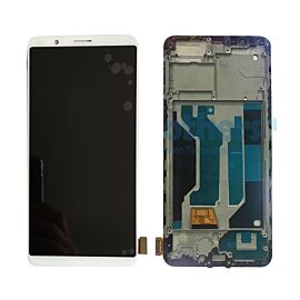 For OPPO R11s OLED Screen Assembly with Frame - White