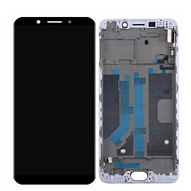 For OPPO R9 Plus Screen Assembly with Frame - Black