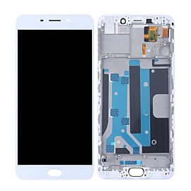 For OPPO R9s OLED Screen Assembly with Frame - White