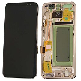 Refurbished For Samsung Galaxy S8 G950 Super AMOLED Screen Assembly with Frame - Gold
