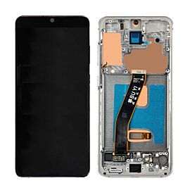 For Samsung Galaxy S20 5G G981 Super AMOLED Screen Assembly with Frame - Silver