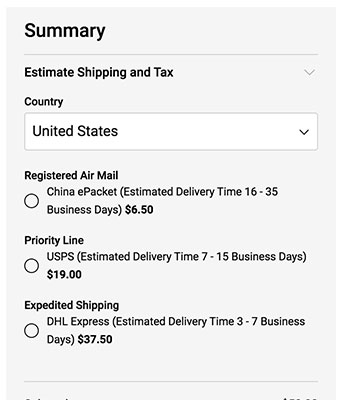 uplcd shipping guide